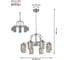 Подвес Rivoli Adriana P8, хром, 8хE27, 40W, 10 Б0047318 7