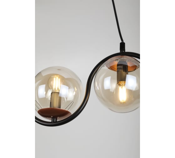 Подвес Rivoli Apollo P3, черный/медь, 3хE14, 40W, 28 Б0047330