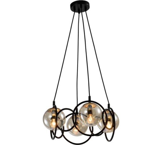 Подвес Rivoli Ariadna P4, черный/античное золото, 4хE14, 40W, 18 Б0047333
