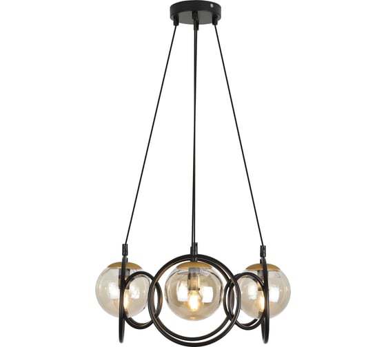 Подвес Rivoli Ariadna P4, черный/античное золото, 4хE14, 40W, 18 Б0047333