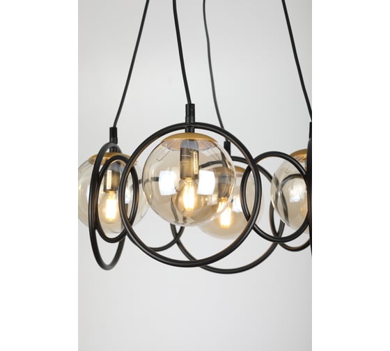 Подвес Rivoli Ariadna P4, черный/античное золото, 4хE14, 40W, 18 Б0047333