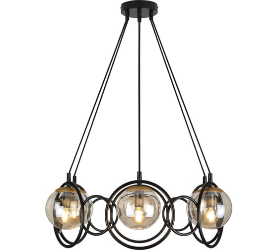 Подвес Rivoli Ariadna P6, черный/античное золото, 6хE14, 40W, 10 Б0047334