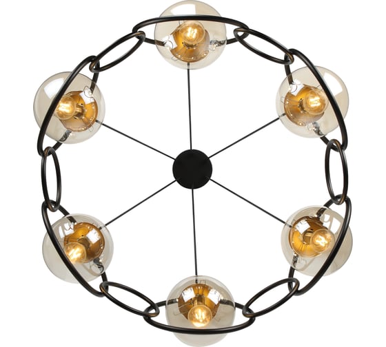Подвес Rivoli Ariadna P6, черный/античное золото, 6хE14, 40W, 10 Б0047334