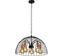 Подвес Rivoli Atena P5, черный/медь, 5хE27, 40W, 8 Б0047369