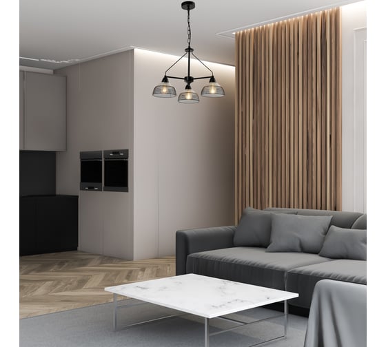 Подвес Rivoli Avda P3, черный, 3хE14, 40W, 72 Б0047352