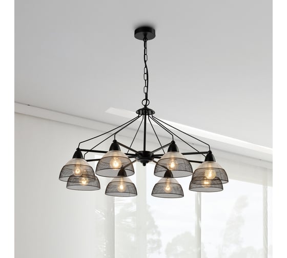 Подвес Rivoli Avda P8, черный, 8хE14, 40W, 28 Б0047354