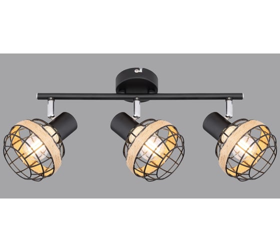 Спот Rivoli Fedora W3, черный, 3хE14, 40W, 6/72 Б0047141