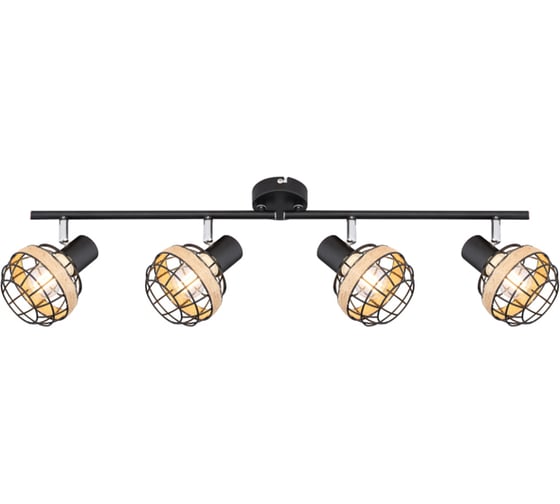 Спот Rivoli Fedora W4, черный, 4хE14, 40W, 6/96 Б0047143