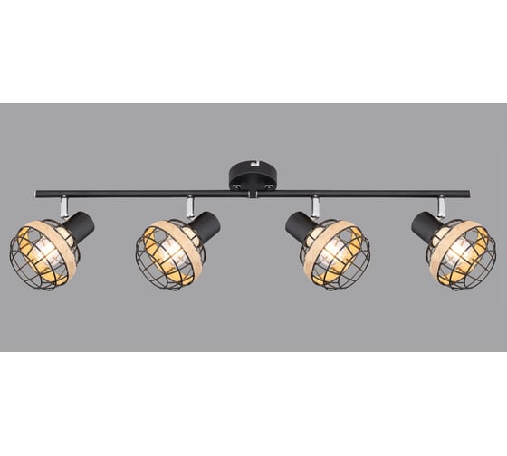 Спот Rivoli Fedora W4, черный, 4хE14, 40W, 6/96 Б0047143