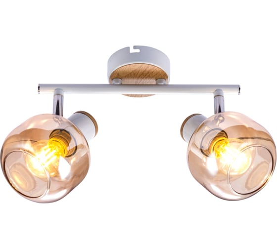 Спот Rivoli Kalisto W2, белый/светлое дерево, 2хE14, 40W, 6/162 Б0047091
