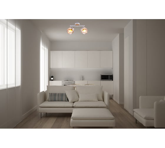 Спот Rivoli Kalisto W2, белый/светлое дерево, 2хE14, 40W, 6/162 Б0047091