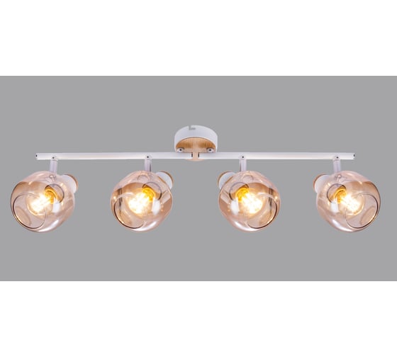 Спот Rivoli Kalisto W4, белый/светлое дерево, 4хE14, 40W, 6/72 Б0047094