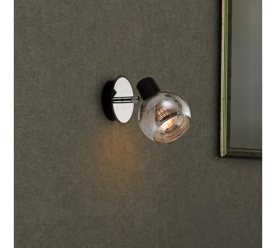 Спот Rivoli Medeya W1, хром/черный, 1хE14, 40W, 12/288 Б0047117
