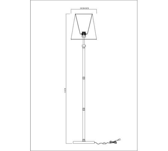 Торшер ARTE LAMP KENSINGTON A4098PN-1CC