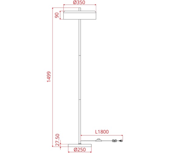 Торшер ARTE LAMP SKAT A7052PN-2BK