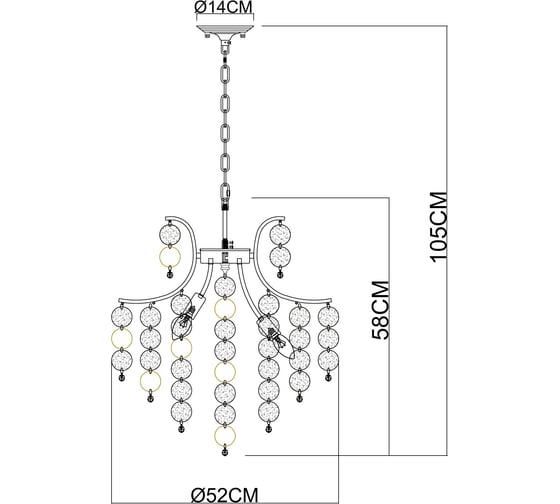 Подвесная люстра ARTE LAMP PIPIRIMA A4089LM-6AB
