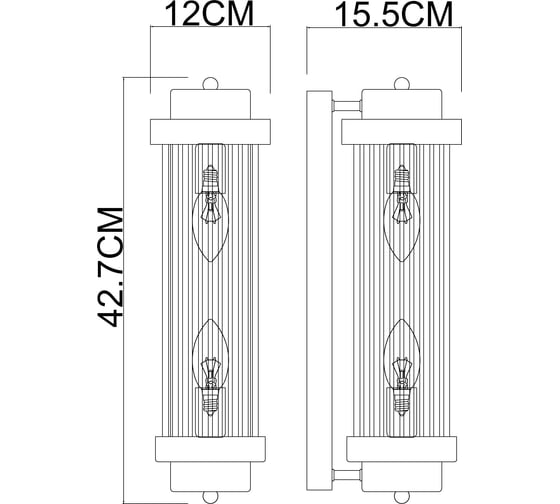 Настенный светильник ARTE LAMP HANNA A1070AP-2BK