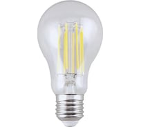 Лампа Ecola classic LED Premium 17,0W A65 220-240V E27 2700K 360 filament прозр. нитевидная (Ra 80, 100 Lm/W, КП=0) 115x65 N7LW17ELC