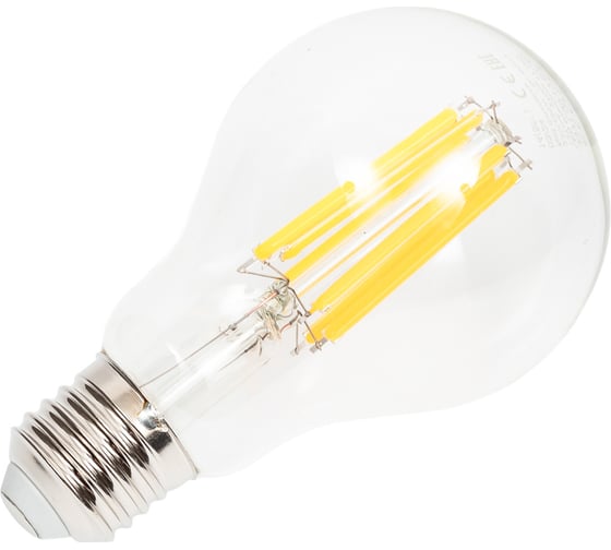 Лампа Ecola classic LED Premium 17,0W A65 220-240V E27 2700K 360 filament прозр. нитевидная (Ra 80, 100 Lm/W, КП=0) 115x65 N7LW17ELC