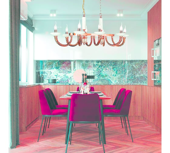 Подвесная люстра Lumien Hall ЛЕТИСИЯ P17076/8FEG