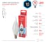 Лампочка светодиодная ЭРА RED LINE ECO LED BXS10W840E14 Е14 / E14 10Вт свеча на ветру нейтральный белый Б0040886 4
