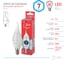 Лампочка светодиодная ЭРА RED LINE ECO LED BXS6W840E14 Е14 / E14 6Вт свеча на ветру нейтральный белый Б0040882 4