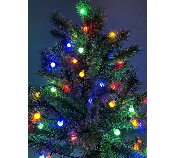 Гирлянда ЭРА ENIN 15BM LED Нить Шарики d15мм, 5 м мультиколор, 220V, 36/756 Б0047967