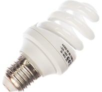 Энергосберегающая лампа СВЕТОЗАР "ЭКОНОМ" спираль, цоколь E27, стандарт, Т3, теплый белый свет, 2700 К, 6000час, 9Вт, 45 44352-09