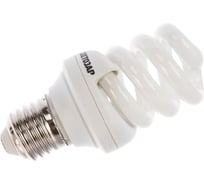 Энергосберегающая лампа СВЕТОЗАР "ЭКОНОМ" спираль, цоколь E27, стандарт, Т3, яркий белый свет, 4000 К, 6000час, 9Вт, 45 44354-09