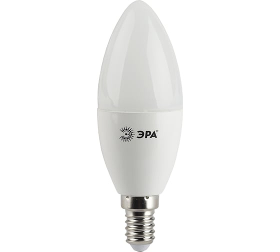 Светодиодная лампа ЭРА LED B35-5W-827-E14 свеча, 5 Вт, теплая, E14, 10/100/4000 Б0047931 1