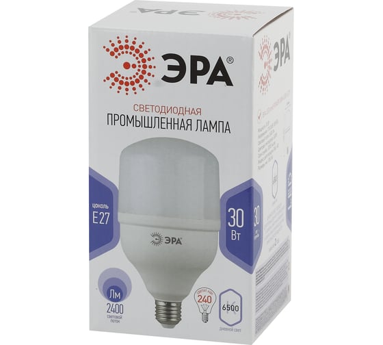 Светодиодная лампа ЭРА LED POWER T100-30W-6500-E27 колокол, 30 Вт, холодная, E27, 20/420 Б0048504