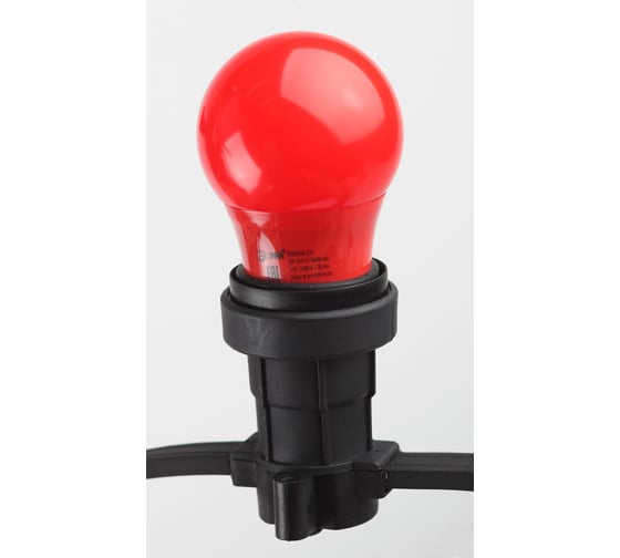 Светодиодная лампа ЭРА ERARL50-E27 LED A50-3W-E27 груша, красная, 13SMD, 3W, E27, для белт-лайт, 10/100/4500 Б0049580