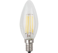 Филаментная лампа ЭРА F-LED B35-11w-827-E14, свеча, 11 Вт, теплая, E14, 10/100/5000 Б0046985