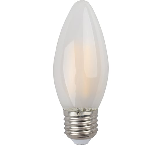 Филаментная лампа ЭРА F-LED B35-7W-840-E27 frost, свеча, матовая, 7 Вт, нейтральная, E27, 10/100/5000 Б0046990 1
