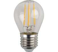 Филаментная лампа ЭРА F-LED P45-11w-827-E27 шар, 11 Вт, теплая, E27, 10/100/4000 Б0047013