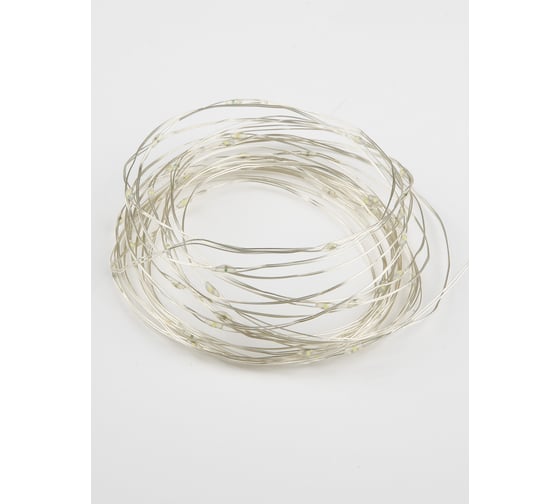 Светодиодная гирлянда Uniel ULD-S0500-050/SCB/2AA WHITE, IP20, DEW UL-00007184