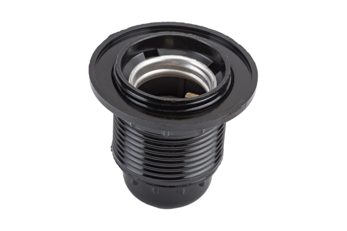 Патрон с прижимным кольцом IN HOME Н12РП-01 Е27, карболитовый ...