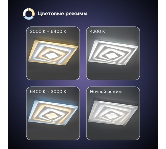 Диммируемая светодиодная люстра с дистанционным управлением Ritter CLL-52224/100W, 52224 9