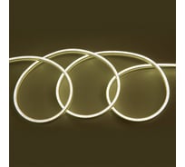 Светодиодная лента Гибкий неон General Lighting Systems, GLS-2835-120-9.6-12-NL-IP67-3 120диод/м 9,6Вт/м 3000К-тепло-белый IP67 12В 5м 510011
