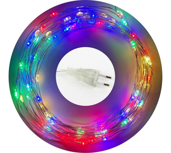 Гирлянда ЭРА ENIN 10NM LED Нить, 10 м, мультиколор, 220V, 100/1800 Б0047965