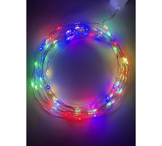 Гирлянда ЭРА ENIN 10NM LED Нить, 10 м, мультиколор, 220V, 100/1800 Б0047965