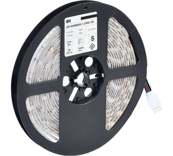 Лента IEK LSR-5050RGB30-7,2-IP65-12В, LED, 5м LSR2-3-030-65-3-05