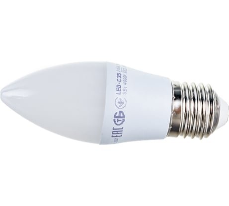Лампа IEK LED, C35, свеча, 5вт, 230В, 4000К, E27 LLE-C35-5-230-40-E27