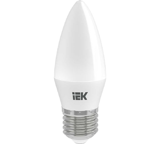 Лампа IEK LED, C35, свеча, 5вт, 230В, 4000К, E27 LLE-C35-5-230-40-E27