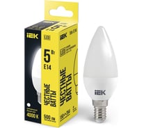 Лампа IEK LED, C35, свеча, 5вт, 230В, 4000К, E14 LLE-C35-5-230-40-E14