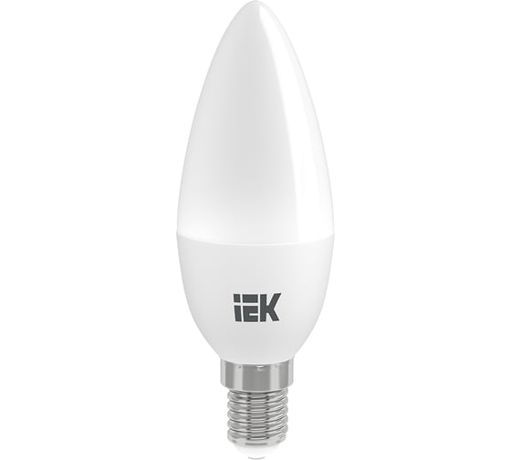 Лампа IEK LED, C35, свеча, 5вт, 230В, 4000К, E14 LLE-C35-5-230-40-E14 16459835