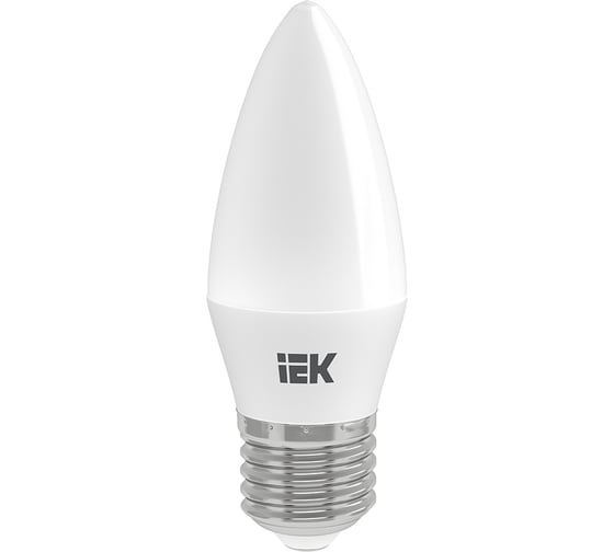 Лампа IEK LED, C35, свеча, 9вт, 230В, 4000К, E27 LLE-C35-9-230-40-E27 16459845