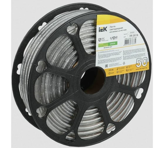 Лента IEK LED 50м LSR-2835G60-4, 8-IP67-220В LSR3-5-060-67-0-50