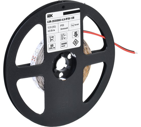 Лента IEK LED 5м LSR-2835G60-4, 8-IP20-12В LSR1-5-060-20-3-05