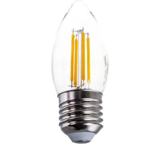 Лампа IEK серия 360, LED, C35, свеча, прозрачная, 5вт, 230В, 3000К, E27 LLF-C35-5-230-30-E27-CL